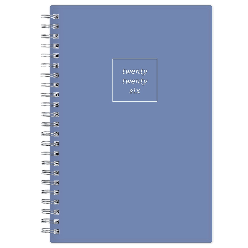2026-2027 Blue Sky 5" x 8" Calendar Year Weekly & Monthly Planner, Plastic Cover, Periwinkle (156262) image 1