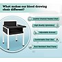Viva Comfort Blood Drawing Chair, 1 Fixed Arm, 1 Flip Up Arm, Black (ADI997-02-BLK-MK)~#|#~64707F07-E3F9-49DE-875DC1595167F02C_sc7