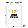 Avery Inkjet Round UltraDuty GHS Labels, 2" Dia., White, 600 Labels/Box (97217)~#|#~647585E3-1688-48FA-B01A03685E29910D_sc7