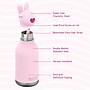 ASOBU Bestie Bottle Bunny Vacuum Insulated Stainless Steel Water Bottle with Reusable Flexi Straw, 16 oz., Pink (SBV44BU)~#|#~6477BC05-2B75-41B0-9C0F4C46912DCC1E_sc7