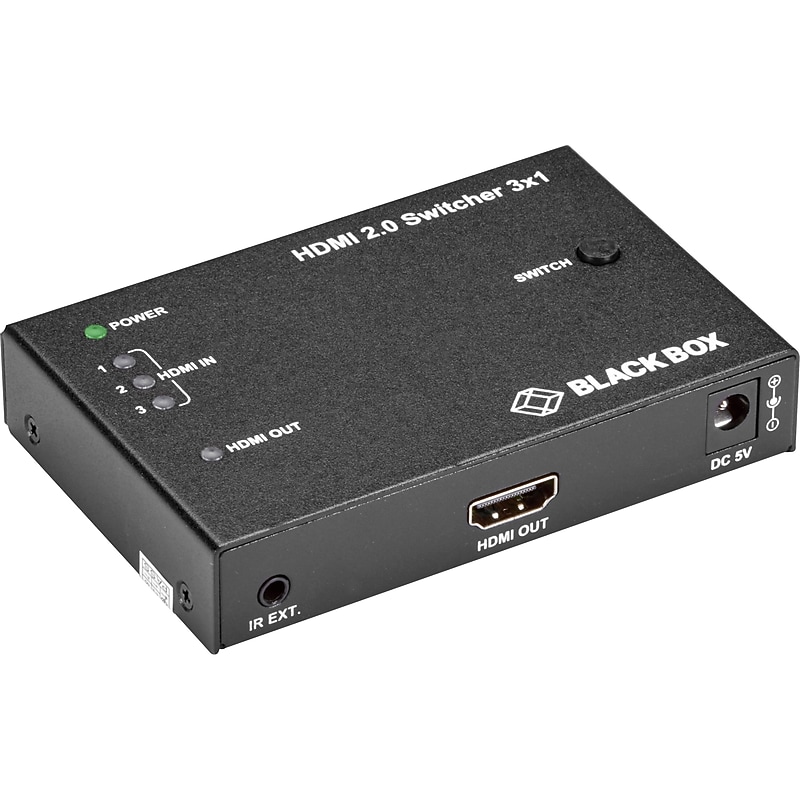 Black Box 3-Port HDMI 4K Video Switch ( VSW-HDMI2-3X1) image 1