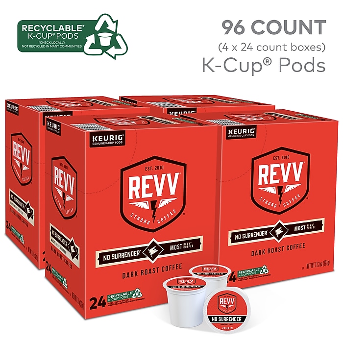 Revv Coffee No Surrender Coffee Keurig® K-Cup® Pods, Dark Roast