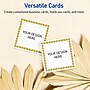 Avery Pre-Printed Gold Beads Design Matte Blank Card, White, 120/Pack (S00-DJE)~#|#~6480BF07-C04C-4C67-9B0F97CB46B4F513_sc7