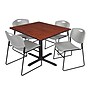 Regency 48-inch Square Laminate Cherry Table with 4 Zeng Stack Chairs, Gray (TB4848CH44GY)~#|#~6485018A-571C-46BF-BFC856CAC1B7962A_sc7