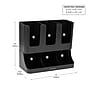 Mind Reader 6 Compartment 2-Tier Cup and Condiment Countertop Organizer, Black (UPRIGHT6-BLK)~#|#~648B06F6-9094-4B31-AD58FA6FC8B7A856_sc7