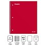 Staples Premium 2-Subject Notebook, 8.5" x 11", College Ruled, 120 Sheets, Red (TR58312)~#|#~64910DF4-314B-404D-8CFBDF0ECDEDC59E_sc7