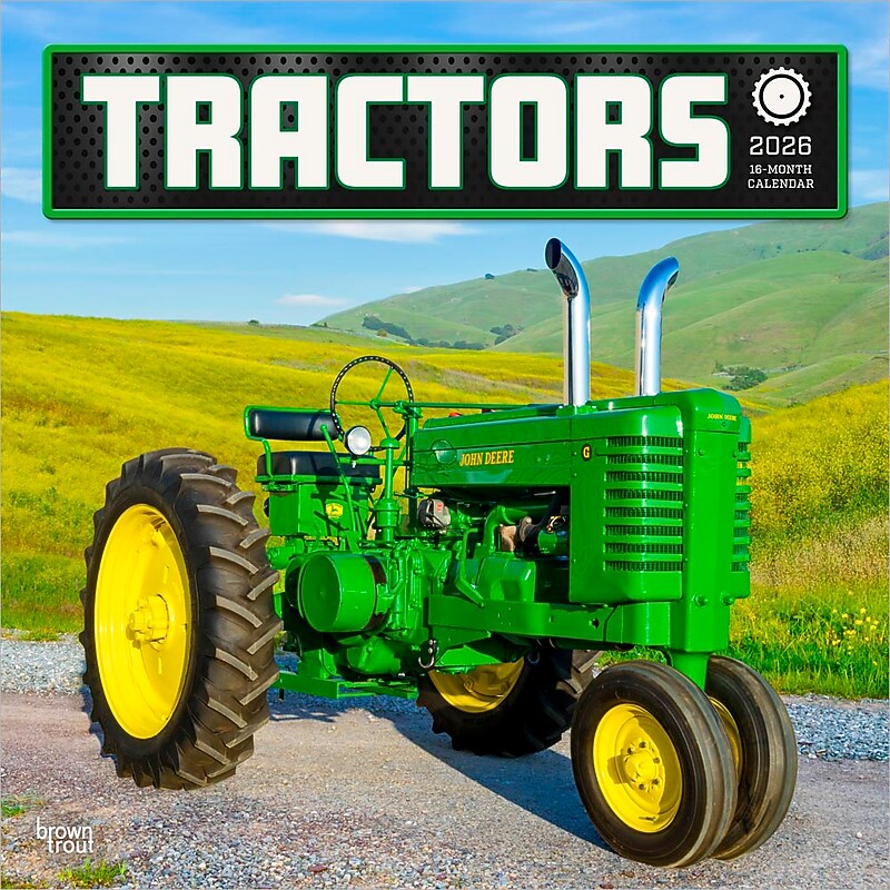 2026 BrownTrout Tractors 12" x 12" Monthly Wall Calendar (9798330705931) image 1