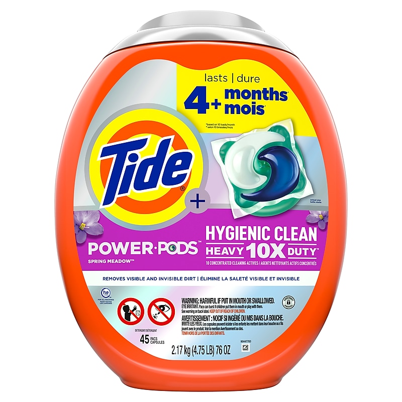 Tide Power PODS Laundry Detergent Pacs, Spring Meadow, 45 Capsules (53437/09493) image 1