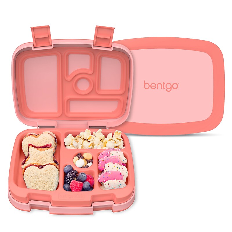 Bentgo Kids Bento Box, 5-Compartment, Coral (BGOKIDS-CO) image 1