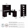 Bush Furniture Cabot 60"W L Shaped Computer Desk with Hutch and 5 Shelf Bookcase, Espresso Oak (CAB011EPO)~#|#~64990B8F-6B33-4861-8512BA3F7B625D17_sc7