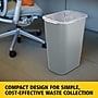 Rubbermaid Indoor Trash Can w/ No Lid, Gray Plastic, 10.25 Gal. (FG295700GRAY)~#|#~649A3A23-C13C-4162-9EA1589255E1A8FE_sc7