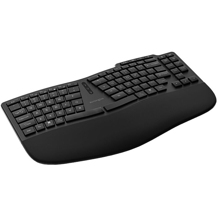 Kensington Pro Fit Ergo Wireless Ergonomic Keyboard, Black