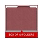 Medical Arts Press Pressboard Classification Folder, 1 Divider, 2" Expansion, Letter Size, Dark Red, 10/Box (DV-T42-14-3ARD)~#|#~64A057B6-D375-46A1-99146F0372B36EB8_sc7
