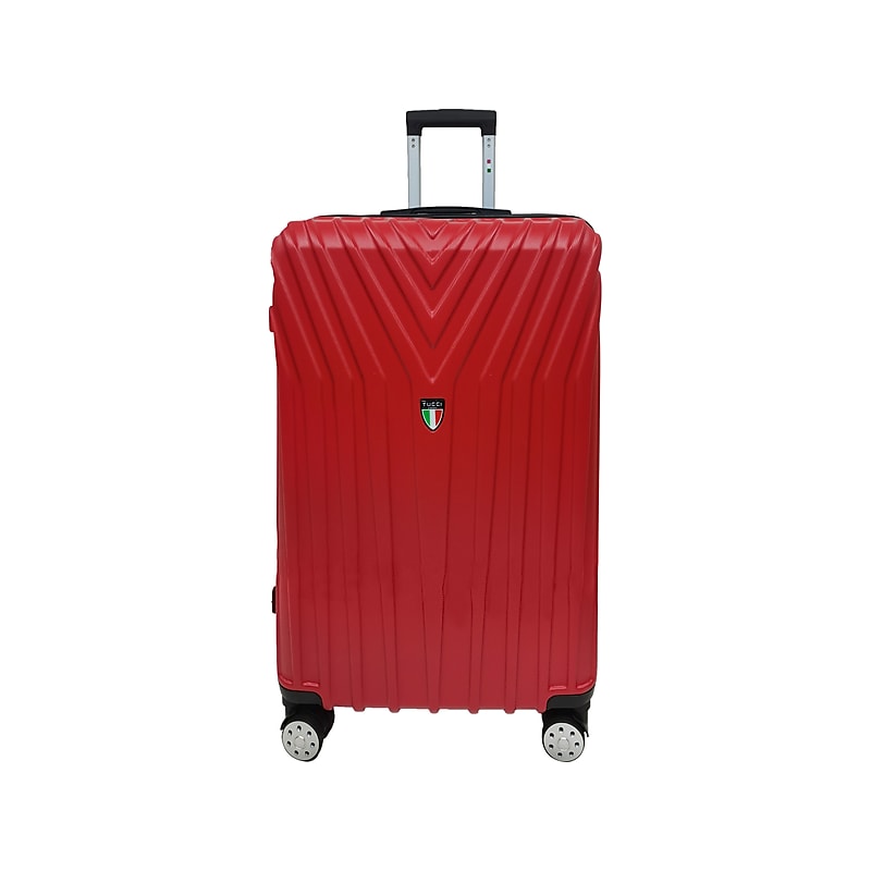 TUCCI Italy BORDO 22.8" Hardside Carry-On Suitcase, 8-Wheeled Spinner, Dark Red (T0323-20in-DRED) image 1