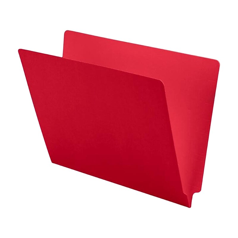 Medical Arts Press End Tab File Folder, Straight Cut, Letter-Size, Red, 100/Box (S-09241-RED) image 1