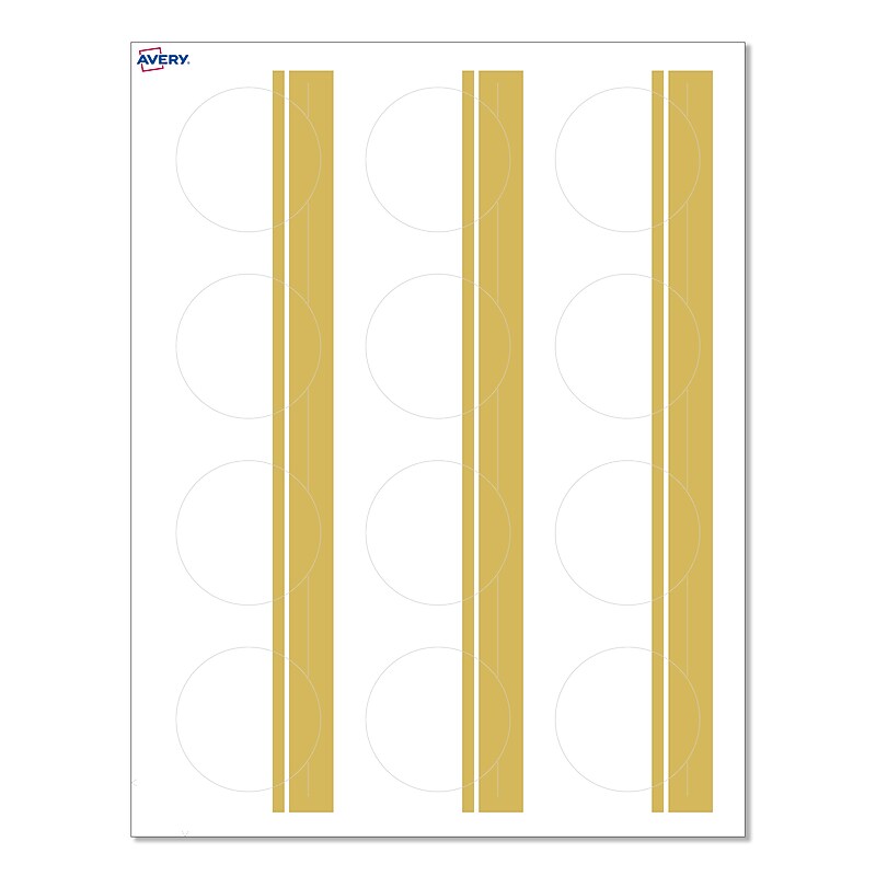 Avery Laser/Inkjet Circle Multipurpose Labels, 2" Dia., White, 120/Pack (S00D21) image 1