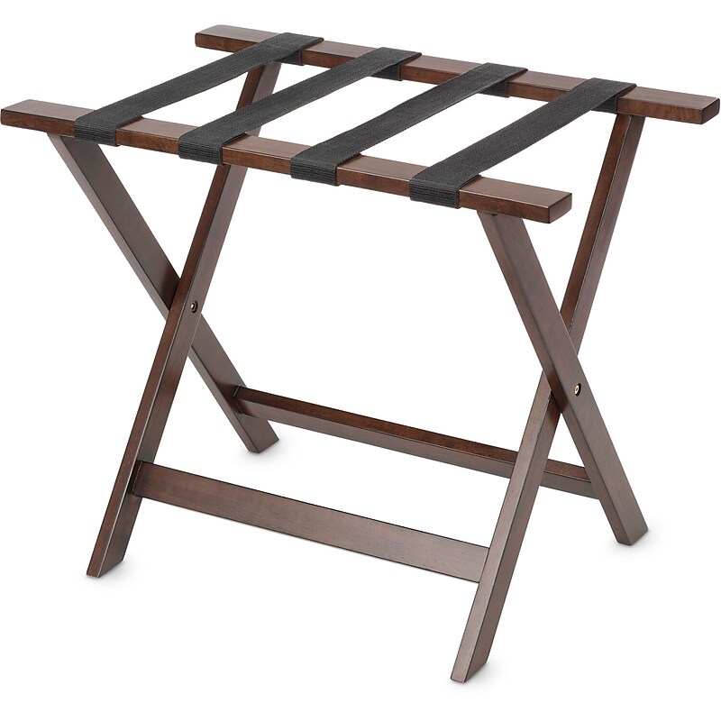 Whitmor 25.75" Luggage Rack, Walnut (5831-13836-WNT) image 1