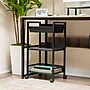 Mind Reader 3-Tier Metal Cart with Covered Compartment, Black (LIDCART3T-BLK)~#|#~64BDEB52-811E-4ED1-B8234B29EE2AD413_sc7