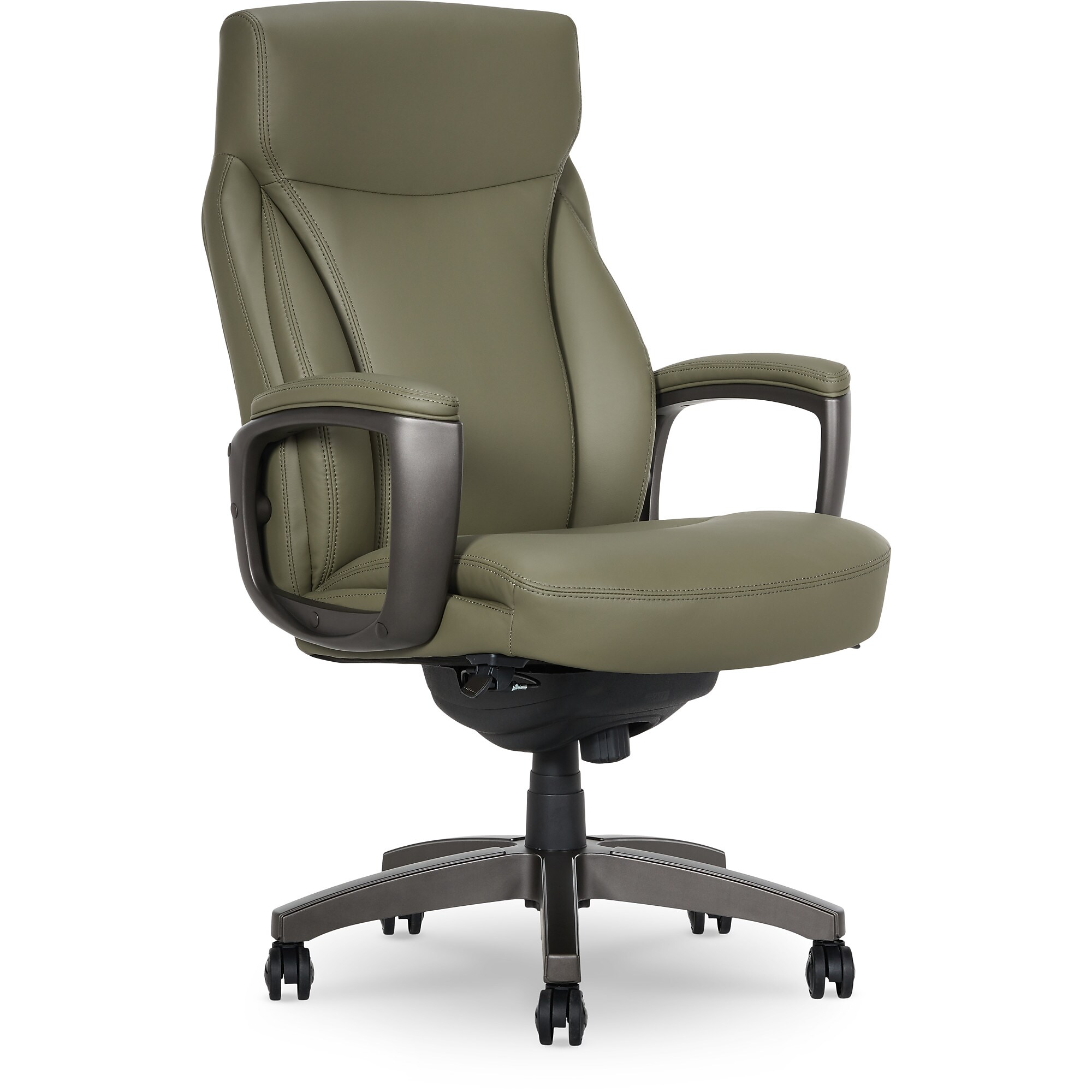 La-Z-Boy Arcadian Ergonomic Bonded Leather Swivel Executive Chair, Olive (60008-OLV) Sansujyuku sansujyuku.com