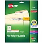 Avery TrueBlock Laser/Inkjet File Folder Labels, 2/3" x 3-7/16", White/Orange, 750 Labels/Pack (5166)~#|#~64CB1039-D24F-400B-BBB883B3A9CFA004_sc7