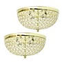 Lalia Home Crystal Glam 2 Light Ceiling LED Flush Mount, Gold, 2/Set (LHM-2000-GL-2PK)~#|#~64CC807A-8E87-4F6C-817BB7C3CC4BBA3D_sc7