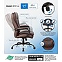 Boss LeatherPlus Faux Leather Executive Big & Tall Chair, 400 lb. Capacity, Bomber Brown (B991-BB)~#|#~64CFCF07-0AED-47C1-8F626377590AECE2_sc7