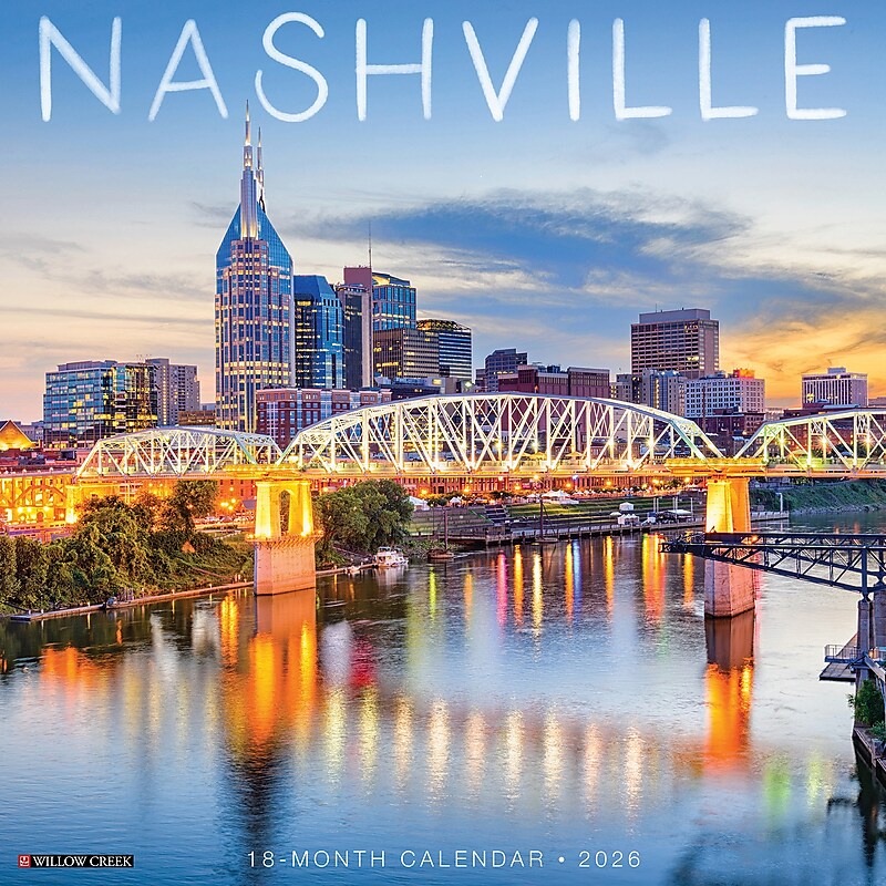 2026 Willow Creek Nashville 12" x 12" Monthly Wall Calendar (55991) image 1