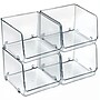 Azar Small Stackable Plastic Storage Bin, 2/Pack (556720-2PK)~#|#~64D22AD7-836C-43E1-9D8574199F34320D_sc7