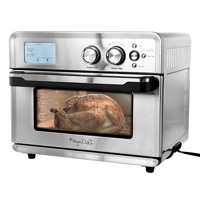 MegaChef Multi-Function 25 Liter Toaster Oven, Silver (935119480M) image 1