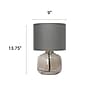 Creekwood Home Round Modern Glass 13.75" LED Table Lamp, Smoke/Gray (CWT-1015-SG)~#|#~64D9D43D-A44A-4F69-930706676CC16957_sc7