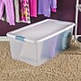 Sterilite 106 Quart Latching Storage Bin with Lid, Plastic, White, 4/Carton (14998004)~#|#~64DA8307-2AC1-420C-80F78564111BF7CD_sc7
