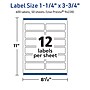 Avery TrueBlock Laser/Inkjet Rectangle Multipurpose Labels, 1.25" x 3.75", White, 600/Box (94228)~#|#~64DFA460-6423-4BB9-8072B01558CB44B3_sc7