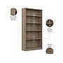 Bush Furniture Universal 72"H 5-Shelf Bookcase with Adjustable Shelves, Ash Gray Laminated Wood (WL12427)~#|#~64E13FF4-5E25-488E-A76C1EF3466F2EF1_sc7