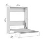 Bestar Avalon 61W Full Murphy Bed, High-Gloss White~#|#~64E8E602-B805-429C-BFE54F46DCDC1D6E_sc7