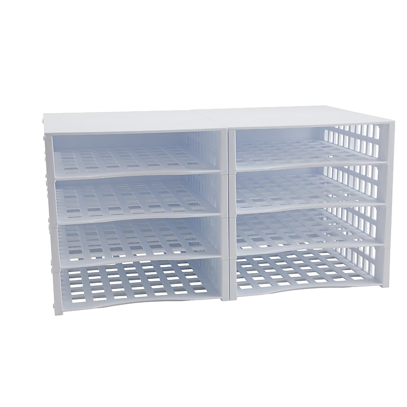 Thinkspace Literature organizer 8-Compartment Literature Organizers, 21" x 12.25", White (39444) image 1