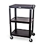 Luxor 3-Shelf Metal Mobile Utility Cart with Lockable Wheels, Black (UCMT1)~#|#~64EB963F-F584-4AE3-A863EA850D6A9841_sc7