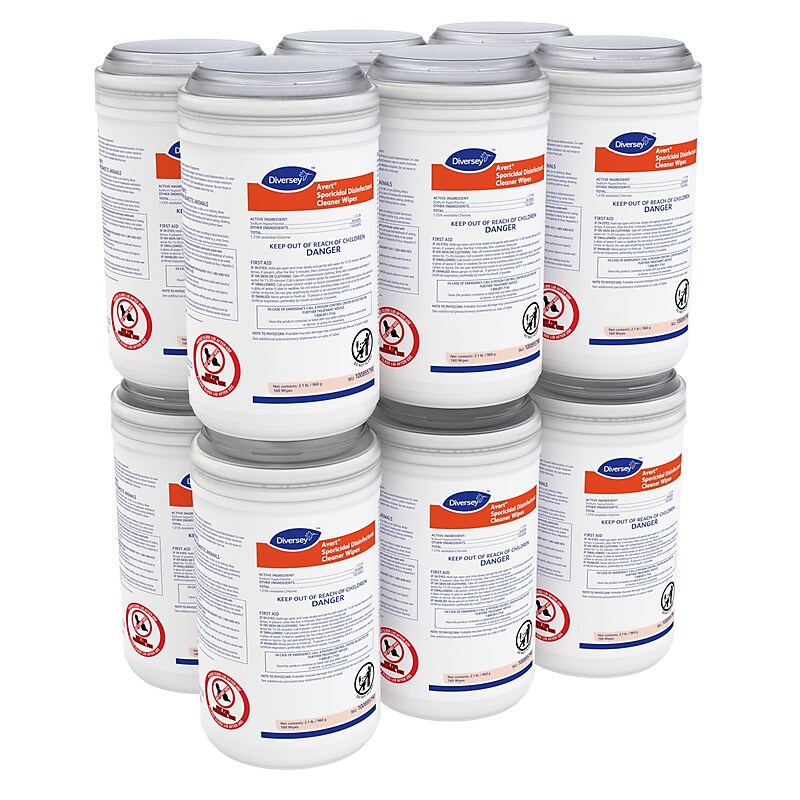 Avert Sporicidal Disinfecting Wipes, 160 Wipes/Container, 12/Carton (100895790) image 1