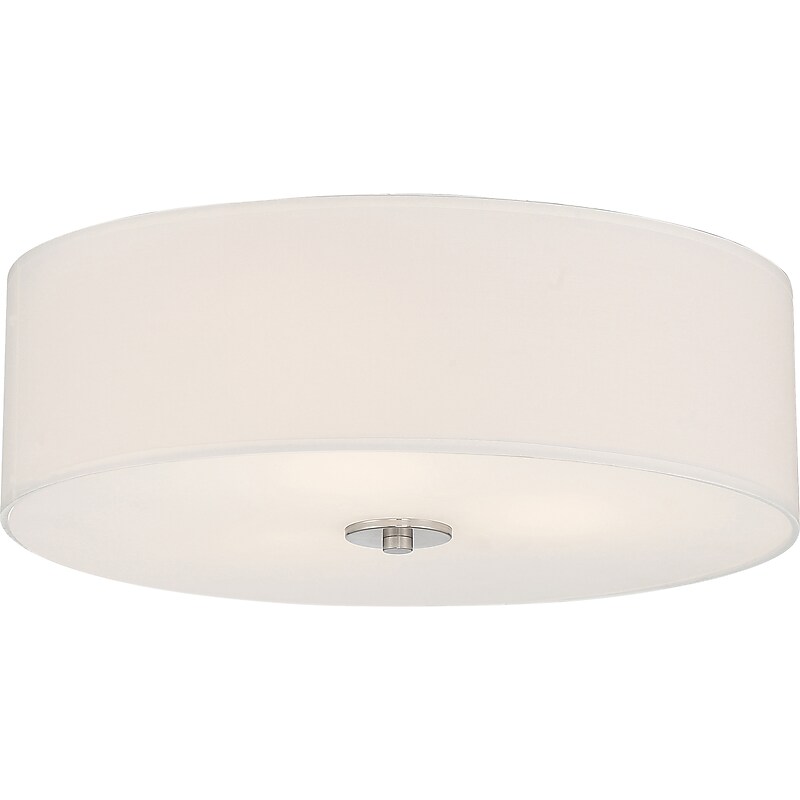 Viribright Mid Town 3-Light LED Flush Mount, Brushed Steel (220016) image 1