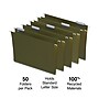 Staples Hanging File Folder, 1/5-Cut Tab, Letter Size, Standard Green, 50/Box (ST266262-CC)~#|#~65009F69-8663-4740-A611DDAE587C9A80_sc7