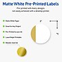 Avery Laser/Inkjet Circle Multipurpose Labels, 2" Dia., White, 120/Pack (S00D1Q)~#|#~6502650D-3D7F-4293-83BF58897620DEC4_sc7