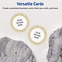 Avery Round Integrated Cards, Matte White, 100/Pack (19479371046)~#|#~65039C45-3CF0-45EA-98AA749AEE9F1AFF_sc7