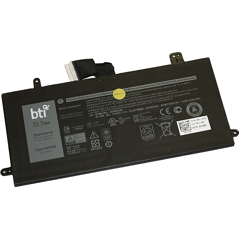 Battery Technology Li-Ion Replacement Battery for Dell Latitude 5285/5290, 2760mAh (1WND8-BTI) image 1