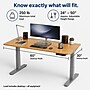 Uncaged Ergonomics Rise Up 60"W Electric Adjustable Bamboo Standing Desk, Natural/Gray (RUGB)~#|#~6508E42E-955E-488D-B0CC14140122BCD5_sc7