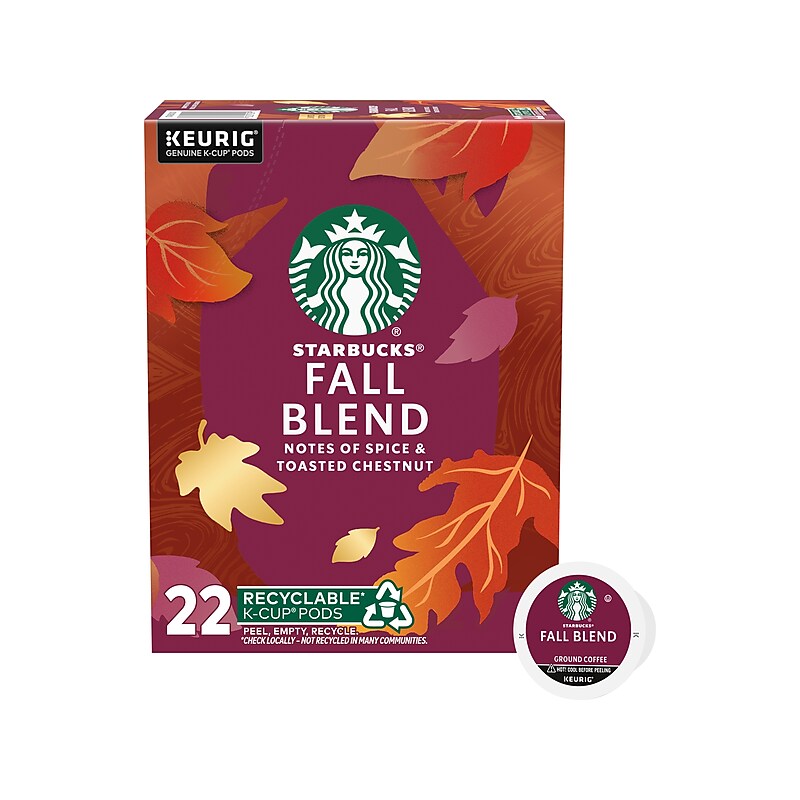 Starbucks Fall Blend Coffee Keurig K-Cup Pods, Medium Roast, 22/Box (12581318) image 1