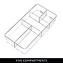 iDesign Clarity 5-Compartment Drawer Organizer, Clear (42219)~#|#~65112257-A8CD-4B6A-BF3E33797F2810A1_sc7
