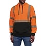Ergodyne GloWear 8317BK High Visibility Long Sleeve Black Bottom Hooded Sweatshirt, ANSI Type R, Class 3, Orange, X-Large~#|#~6511ED79-E5D6-4AC3-881B1B51C983B656_sc7