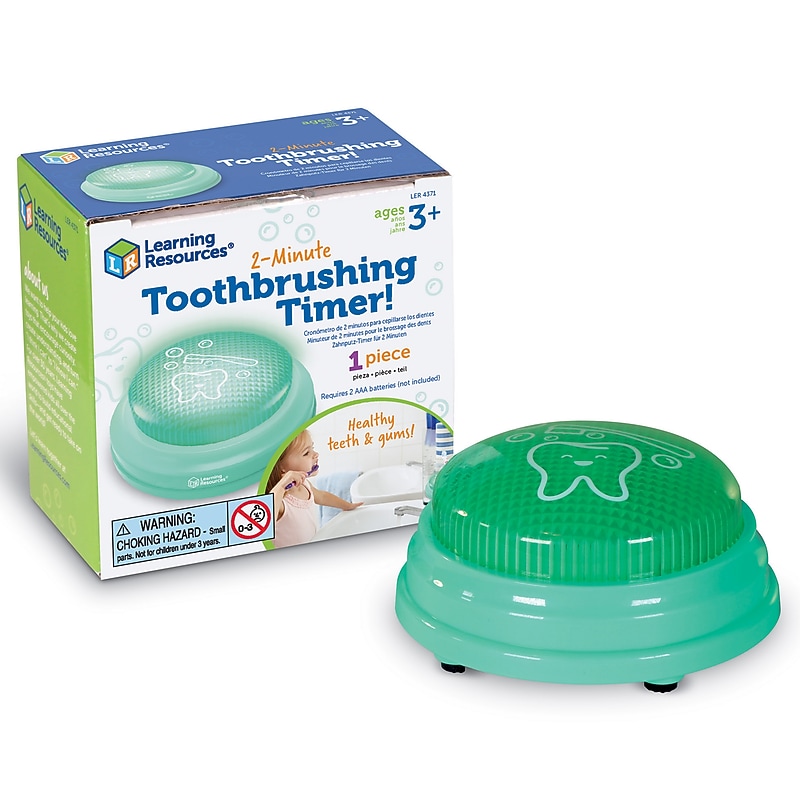 Learning Resources 2-Minute Toothbrushing Timer, Green (LER4371) image 1