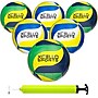 Xcello Sports Volleyballs with Pump, Green/Navy/Yellow and Blue/Yellow/White, 6/Pack (XS-VB-6-ASST-3)~#|#~651327C1-DECD-41B7-BBA9A0B89C0F8FF1_sc7