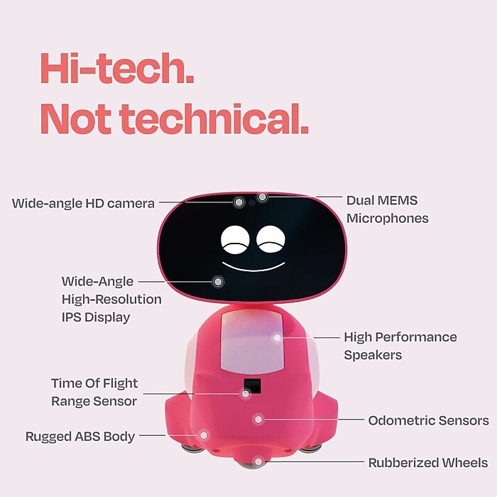 Miko 3 AI-Powered Smart Robot for Kids, Martian Red (EM03R) | Staples