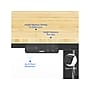 FlexiSpot E7Q 72"W Electric Adjustable Standing Desk, Bamboo/Black (E7QBR7230-LBZB)~#|#~651B9A52-8309-46BA-B3A9067AD9DFE78D_sc7
